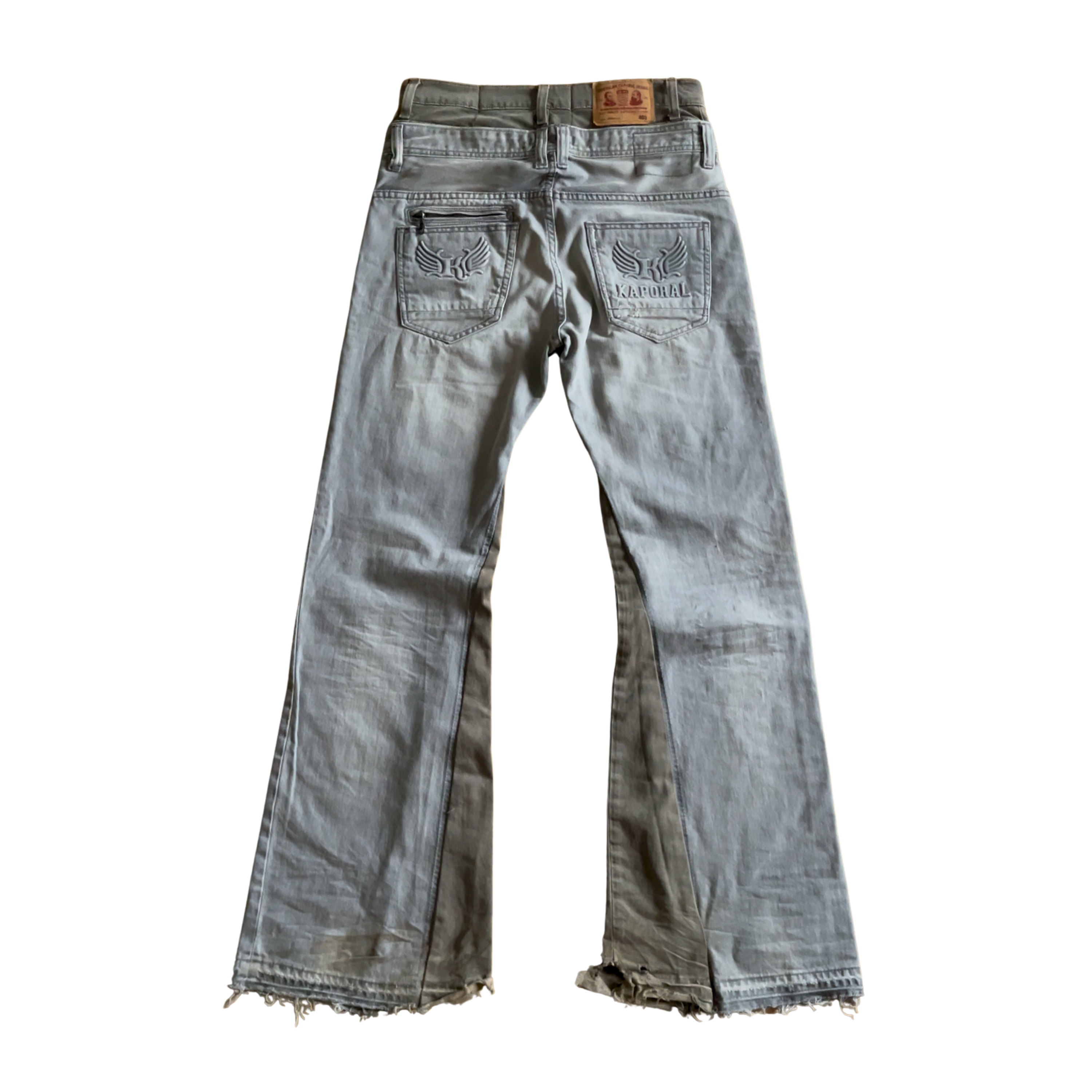 Men's Double Waisted Flares In Grey